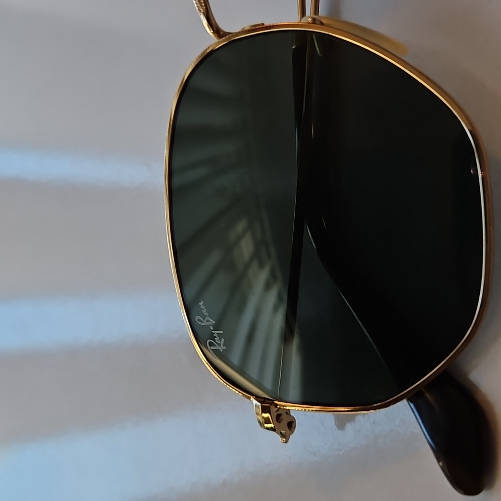 Ray-Ban RB3548N Gold Hexagonal Sunglasses 51mm Made in Italy - Picture 14 of 17